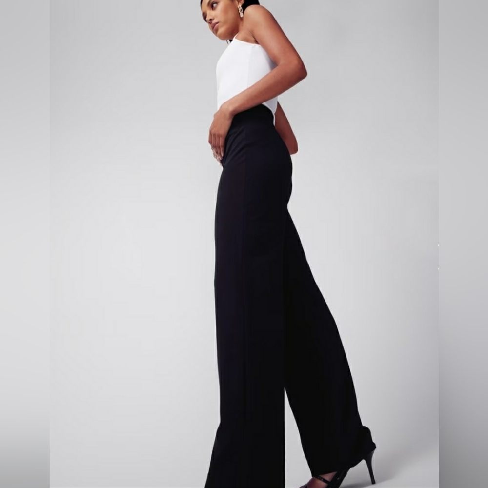 WHBM Wide Leg Flare Drapey Pants